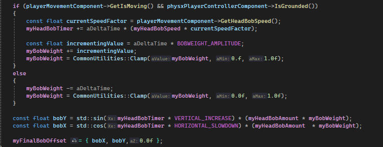 full code for headbob implementation